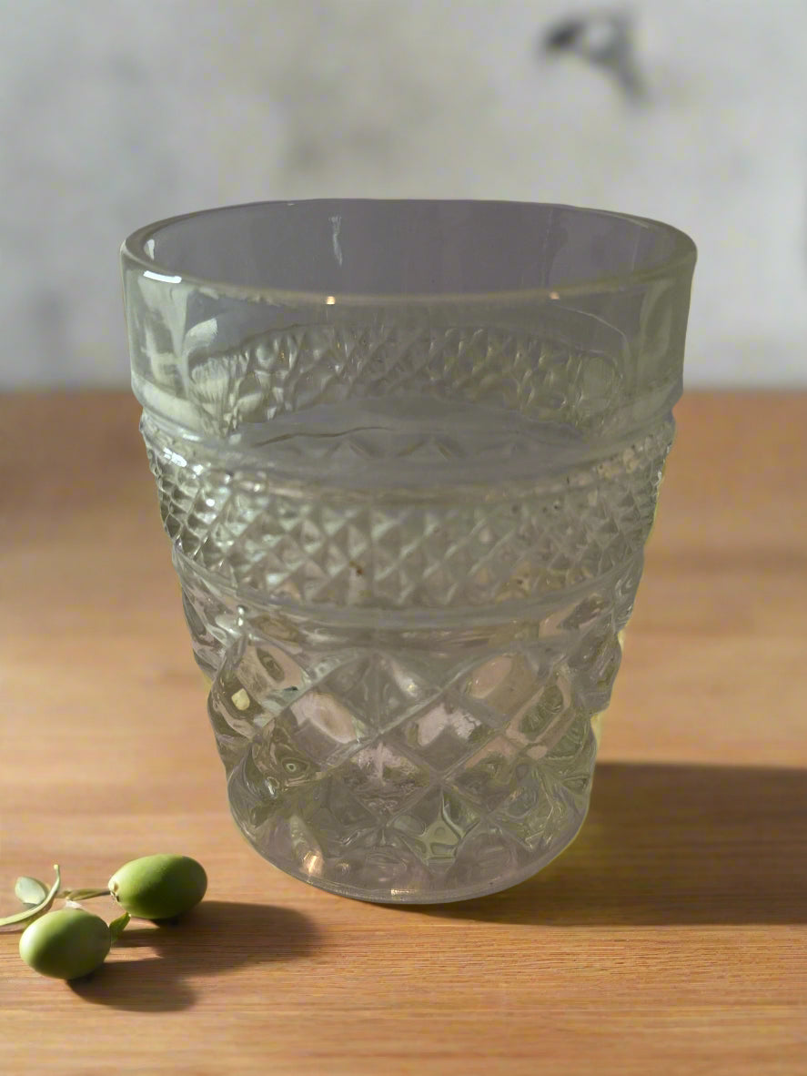 Anchor Hocking Wexford Old Fashioned Glass 3 7/8" Tall
