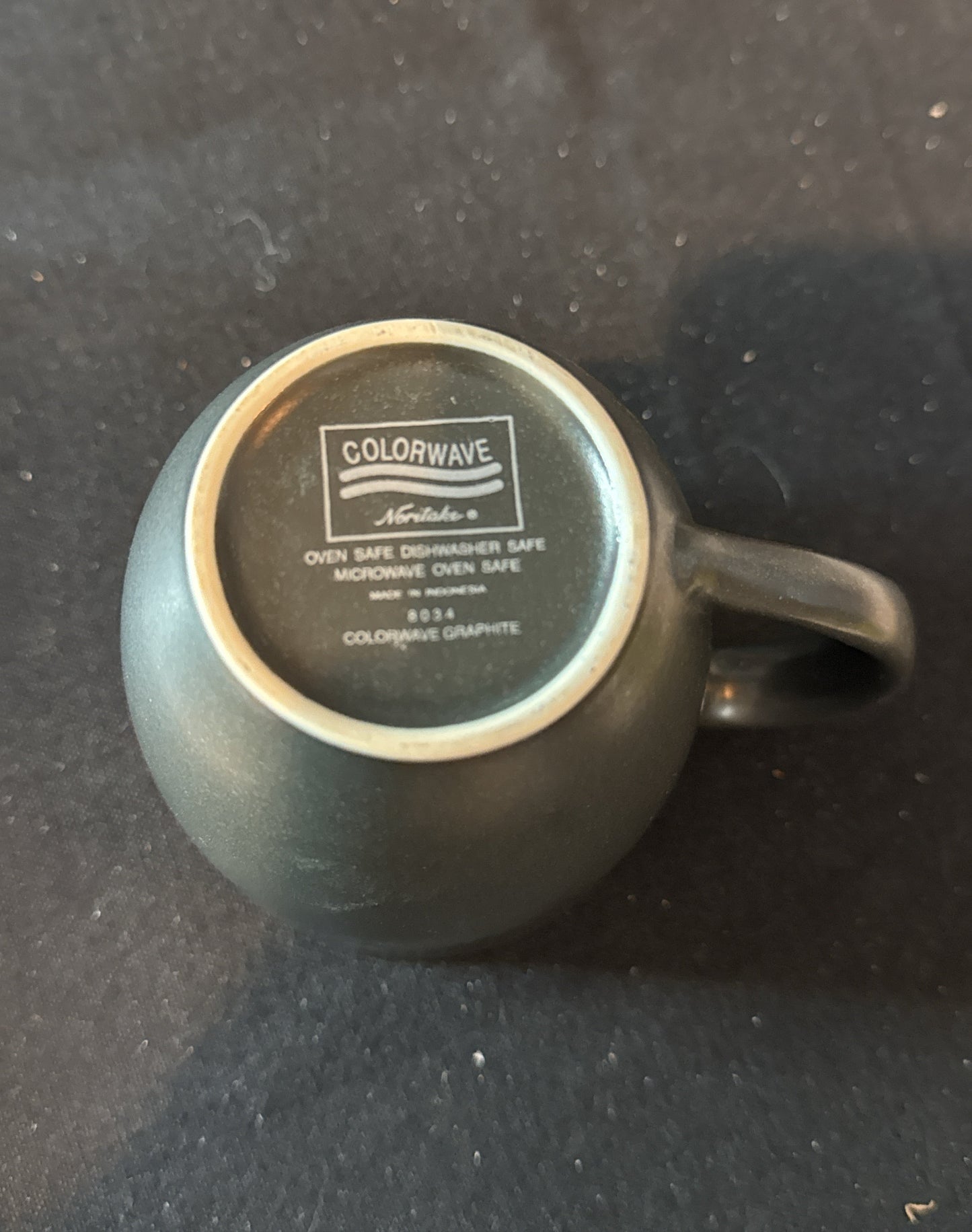 Noritake Stoneware Colorwave Graphite #8034 12oz Coffee Cup Mug 3 7/8" Tall