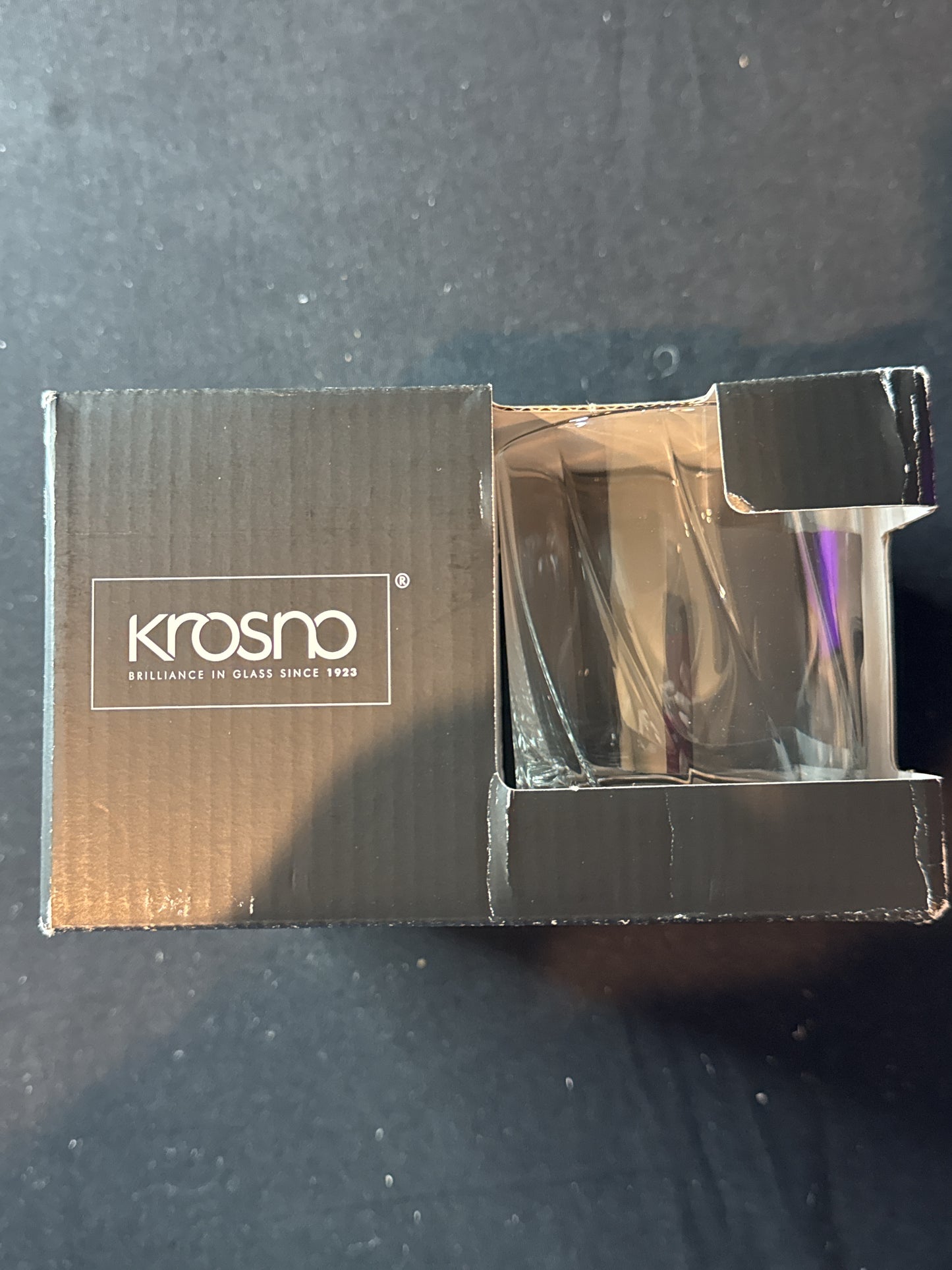 Set of 4 Krosno Optic Tumblers 10oz 300 ml New in Box Made in Poland
