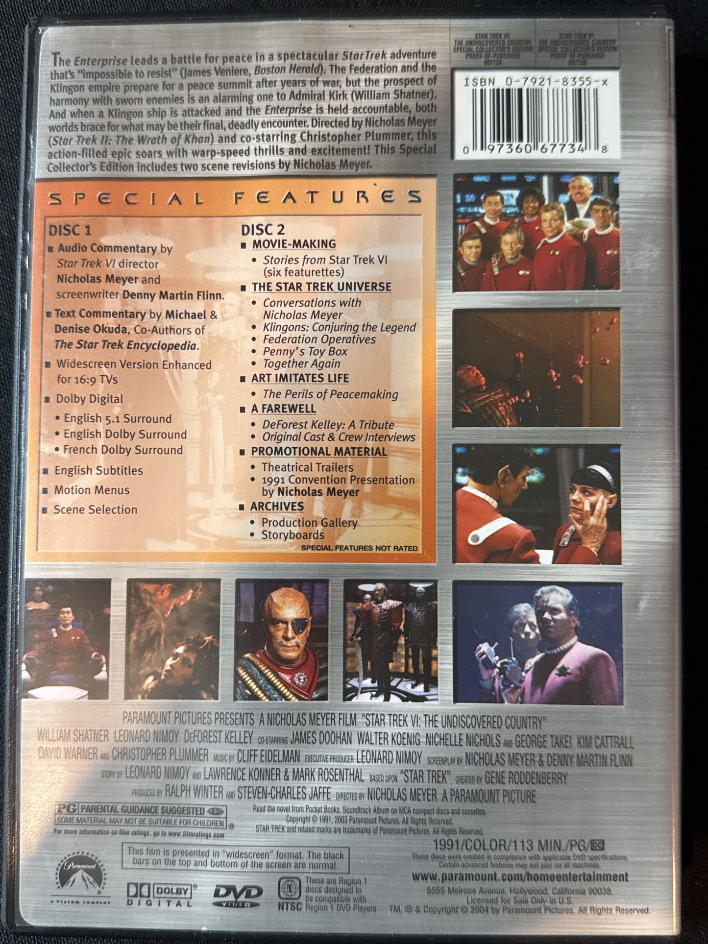Star Trek The Original Crew Movie Collection 12 Disc Set Widescreen DVDs