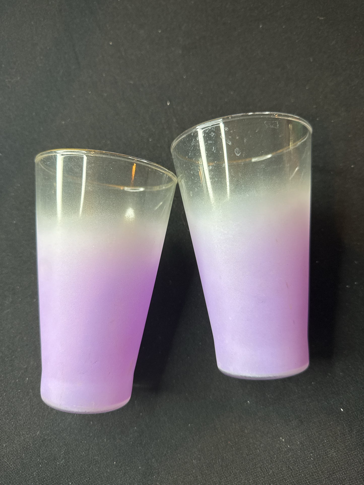 West Virginia Glass Blendo Pattern Turquoise 80oz Pitcher & 6 Colored Tumblers 5.25" Tall