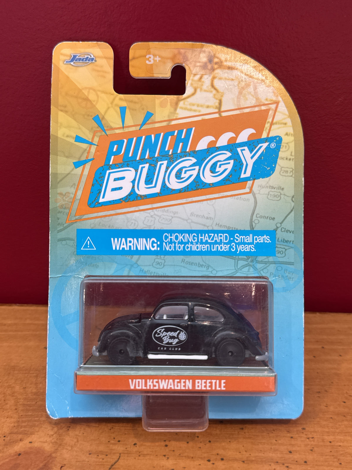 Jada Punch Buggy Slug Bug Volkswagen Beetle Black "Speed Bug" Diecast Model Car New