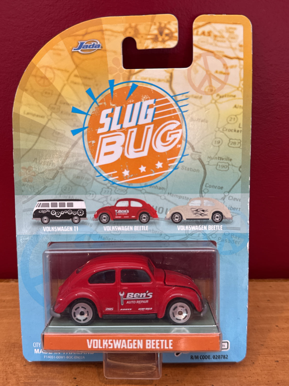 Jada Punch Buggy Slug Bug Volkswagen Beetle Red Ben's Auto Repair Diecast Model Car New
