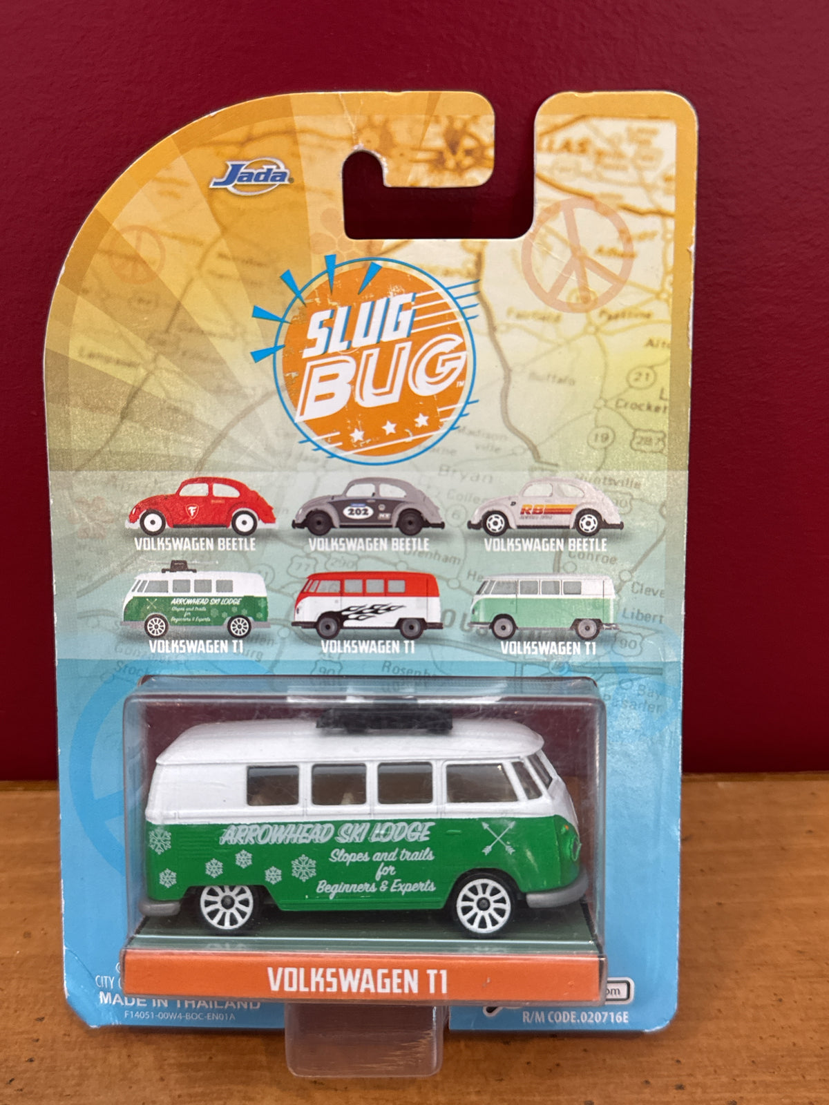 Jada Punch Buggy Van Volkswagen Green Van Arrowhead Lodge Diecast Model Car New