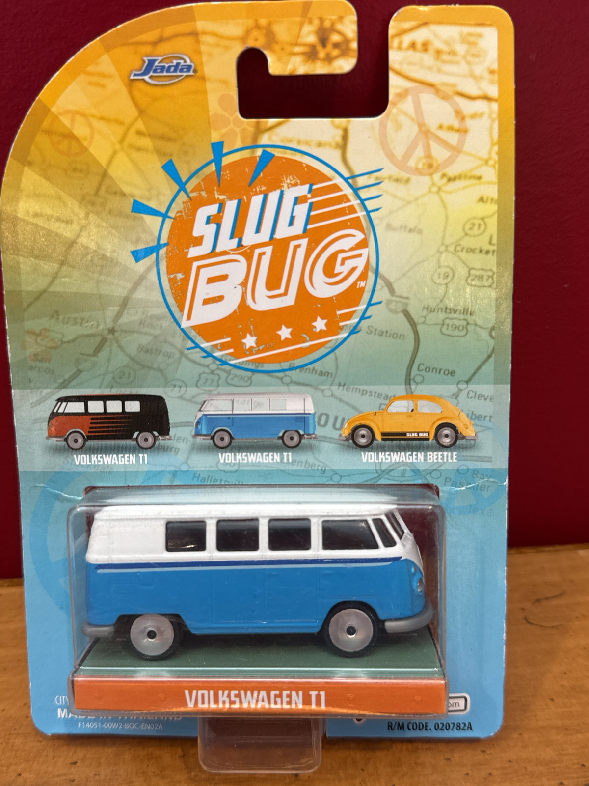 Jada Punch Buggy Slug Bug Volkswagen T1 Microbus Blue/White Diecast Model Car New