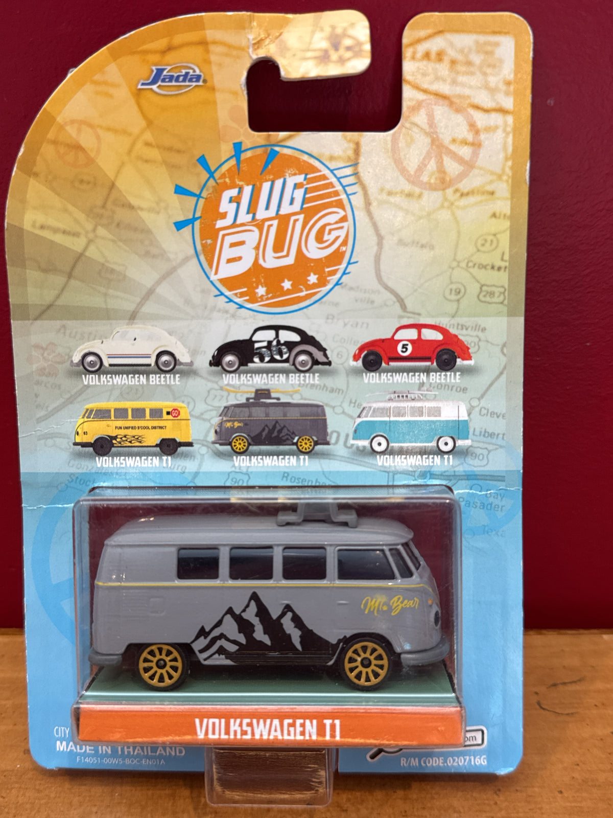 Jada Punch Buggy Slug Bug Volkswagen T1 Microbus Grey Mountain Bus Diecast Model Car New