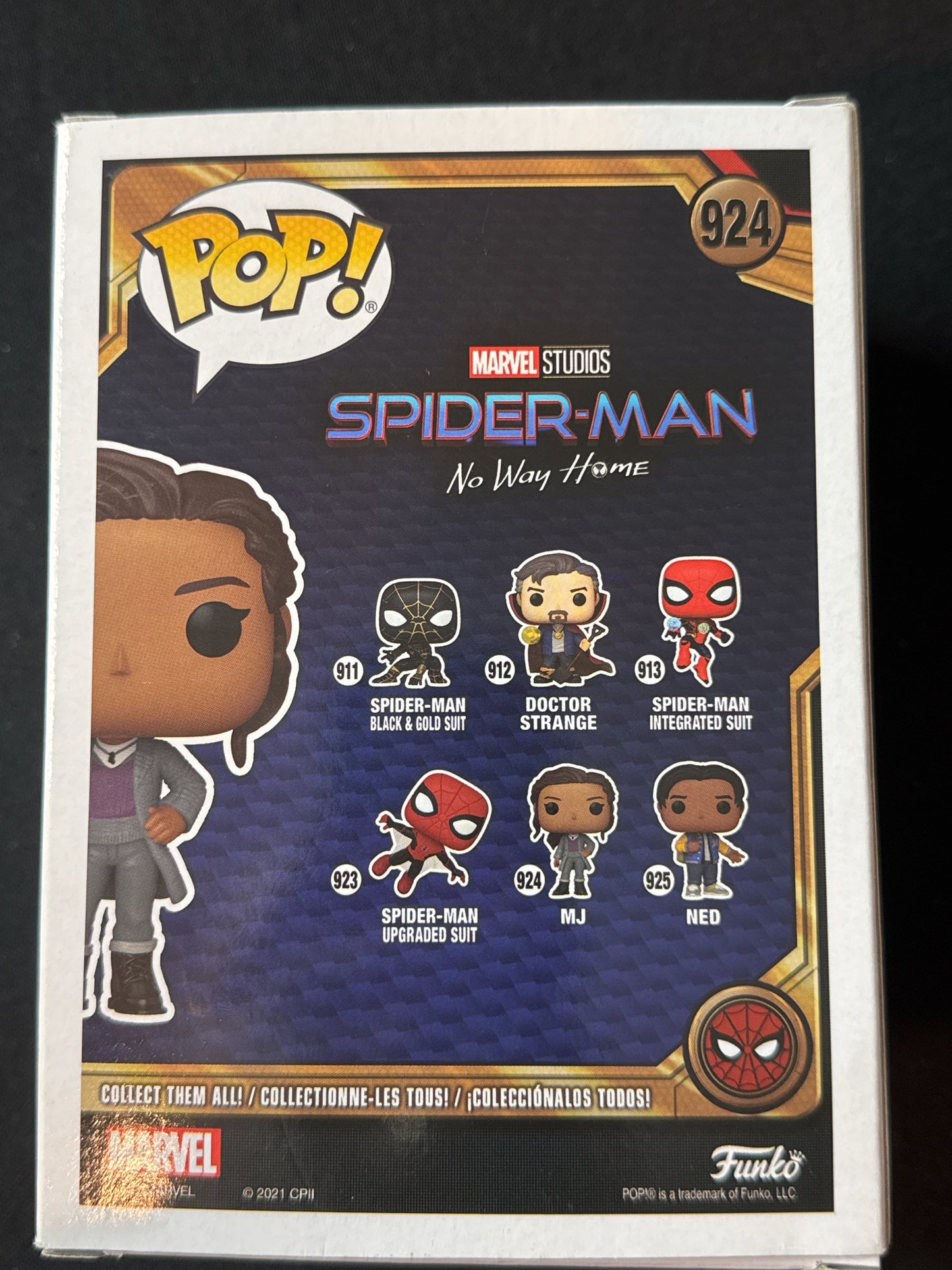 Funko Pop! Marvel Spider-Man No Way Home MJ Bobble Head #924 New in Box