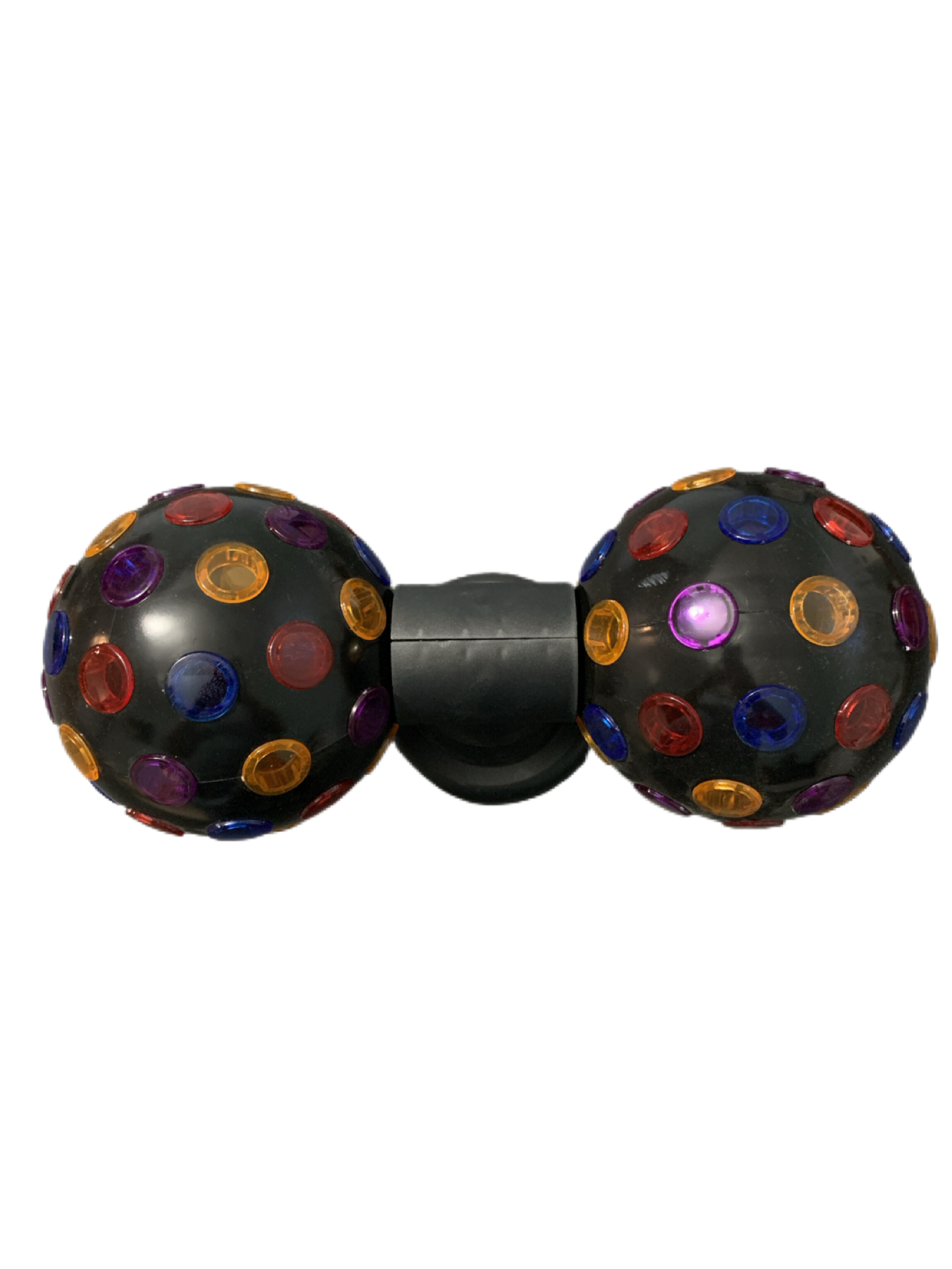 Double Spinning Disco Balls Plug In 8" Tall X 14" Long