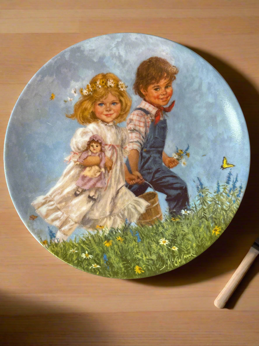1981-1986 Reco International Mother Goose Series 8.5" Plates Series of 6 Plates