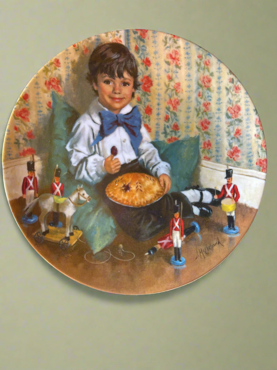 1981-1986 Reco International Mother Goose Series 8.5" Plates Series of 6 Plates