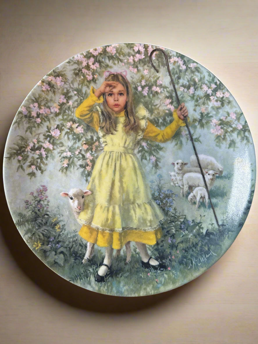 1981-1986 Reco International Mother Goose Series 8.5" Plates Series of 6 Plates