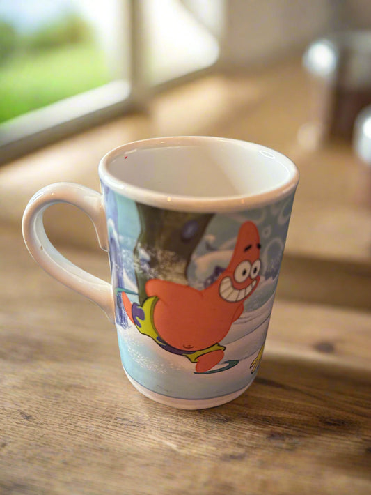 Viacom Nickelodeon Spongebob Squarepants & Patrick Winter Scene Coffee Cup Mug 4" Tall
