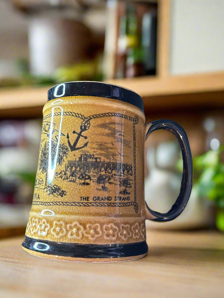 Vintage Myrtle Beach South Carolina Coffee Mug Cup 4 1/8" Tall Made in Japan