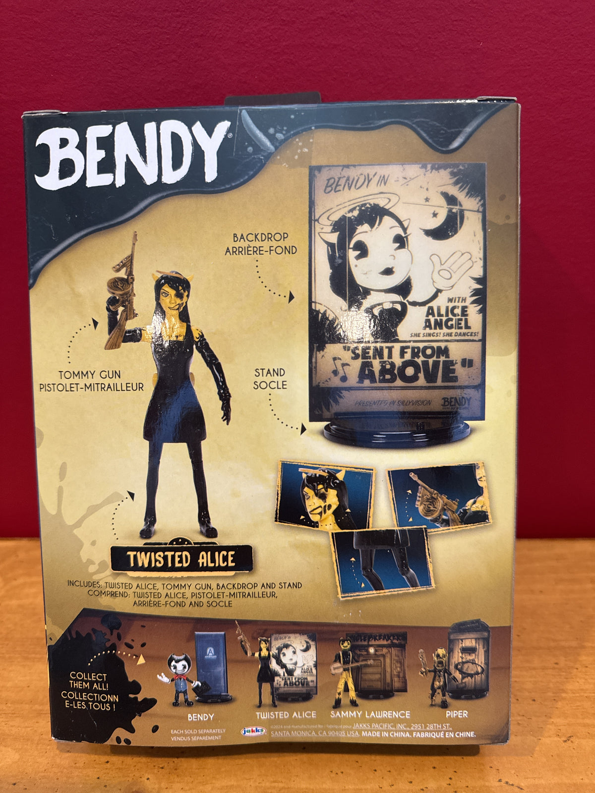 AKKS Pacific Bendy Twisted Alice Collectible Figure with Backdrop & Stand. New in box 5" Tall