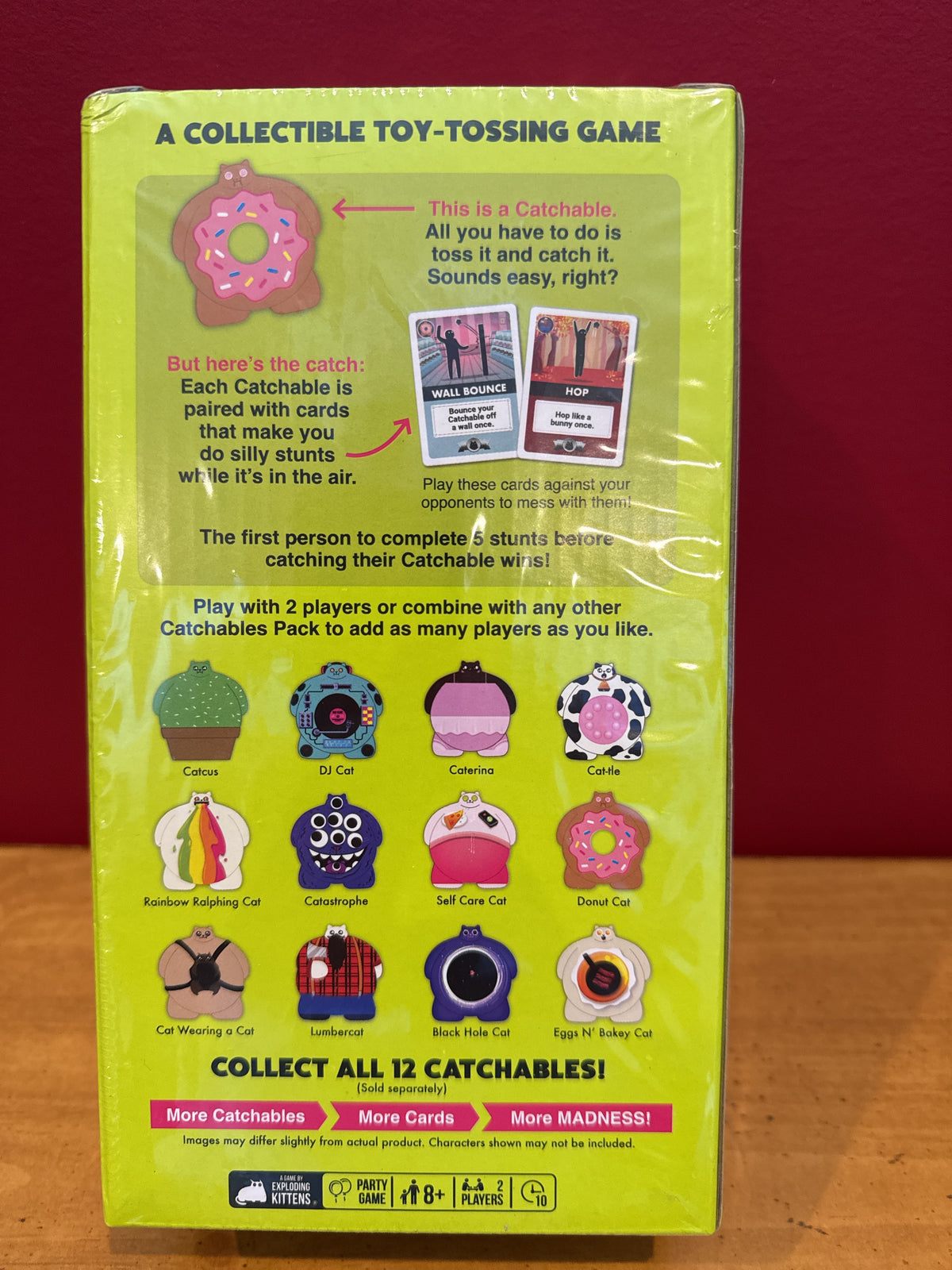 Exploding Kittens Catchables Donut Cat & Lumber Cat Toss-and-Catch Game New in Package