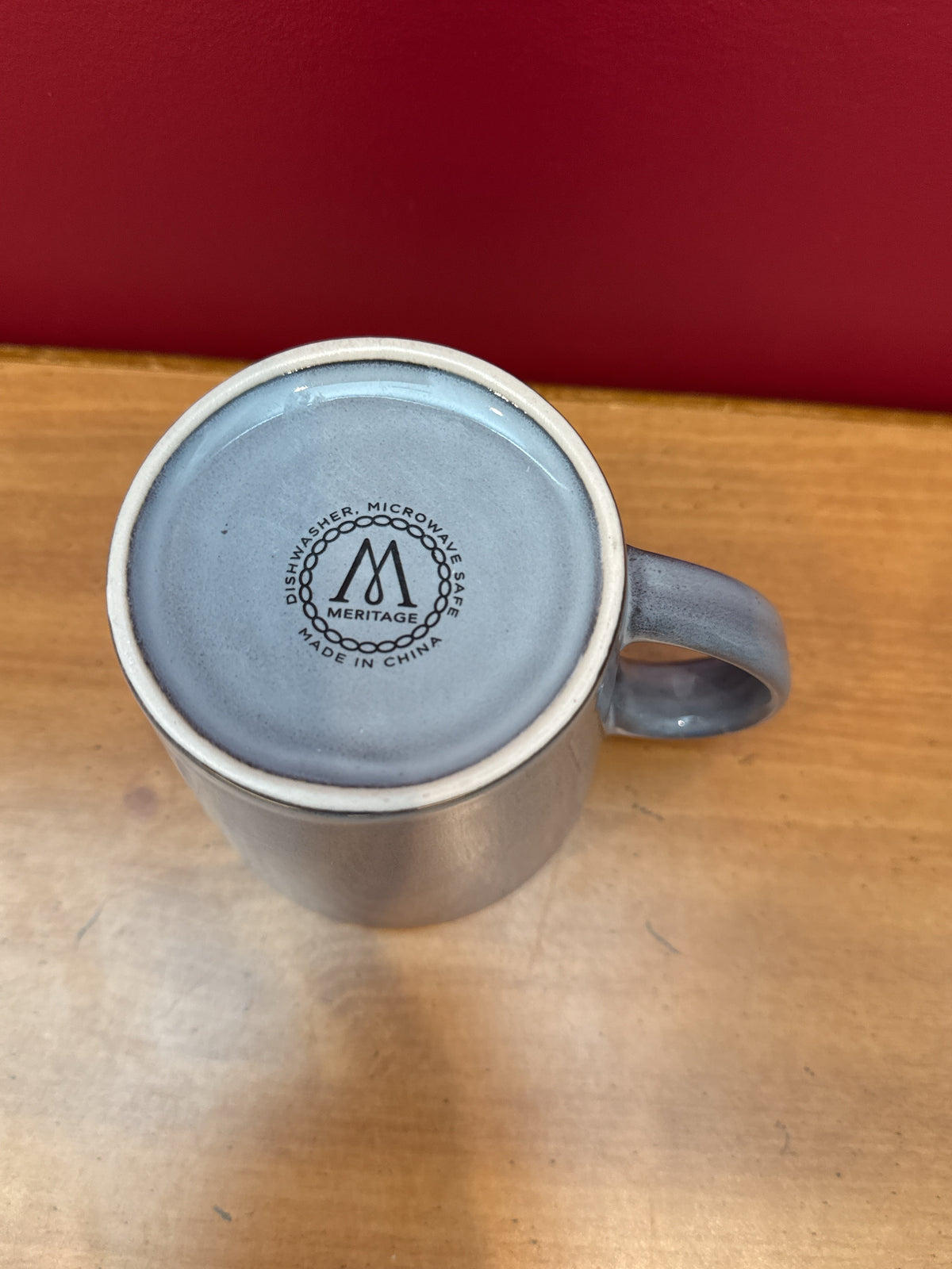 Meritage Blue-Gray Speckled Coffee Mug New 4.25" Tall