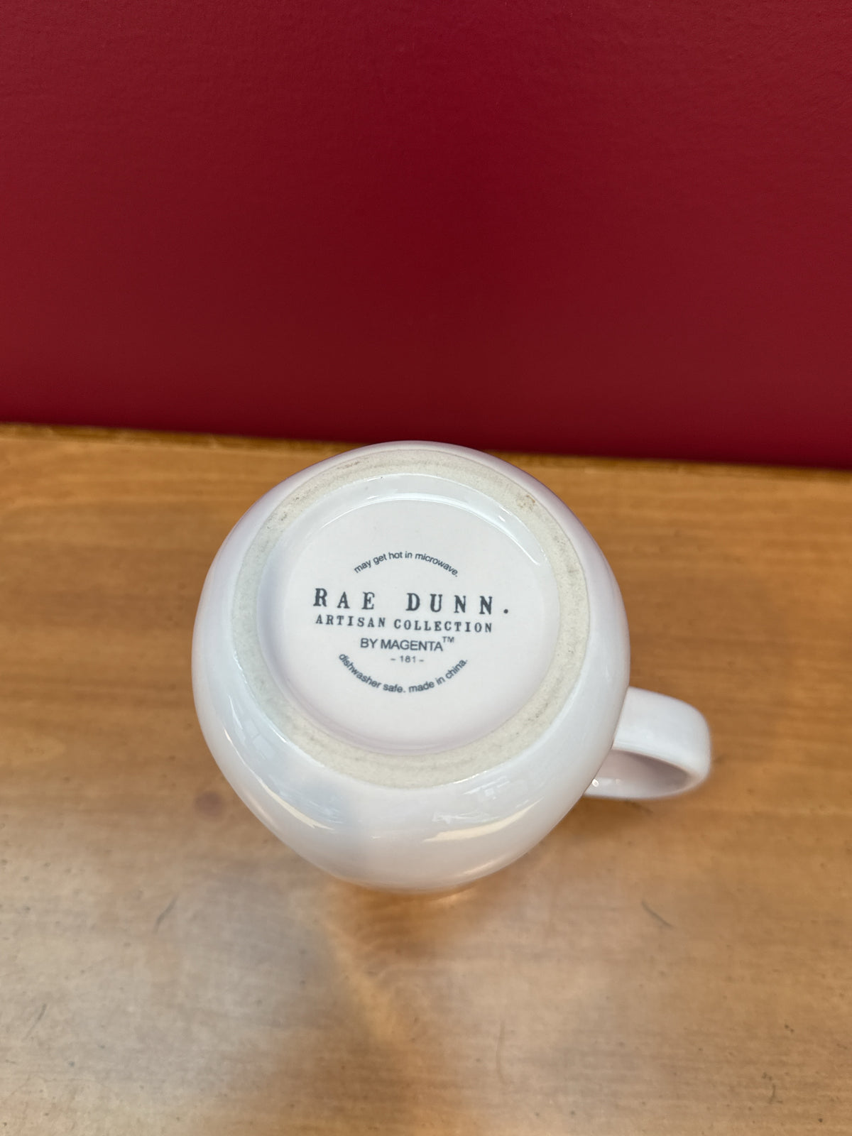 Rae Dunn “SANTA” White Christmas Pitcher/Creamer with Red Lettering New 4 7/8" Tall