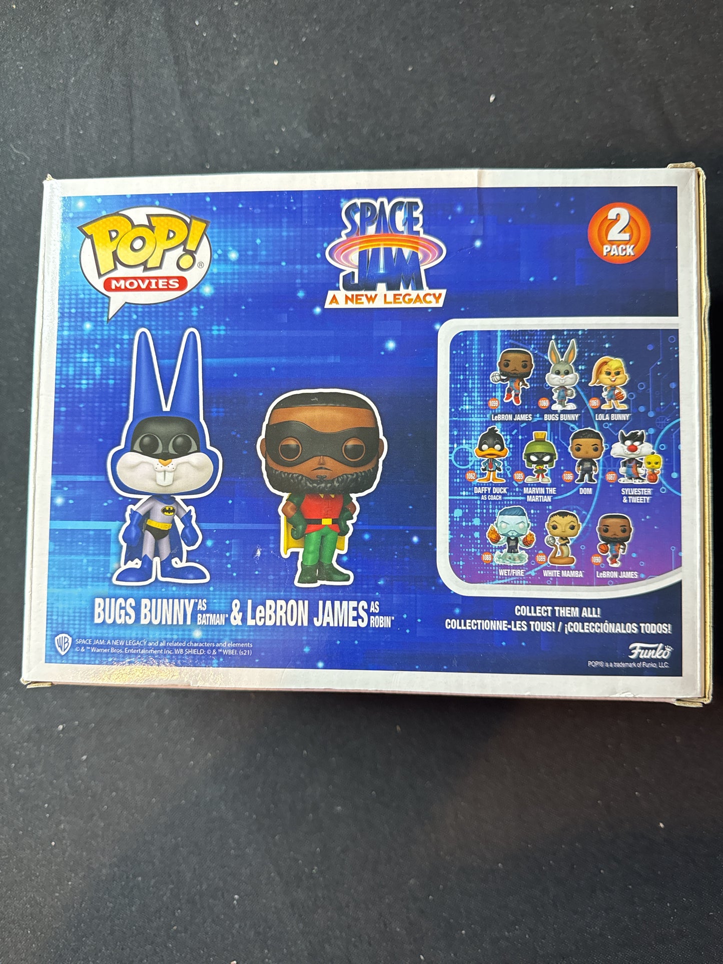 Funko Pop! Movies Space Jam Bugs Bunny as Batman & LeBron James as Robin 2 Pack