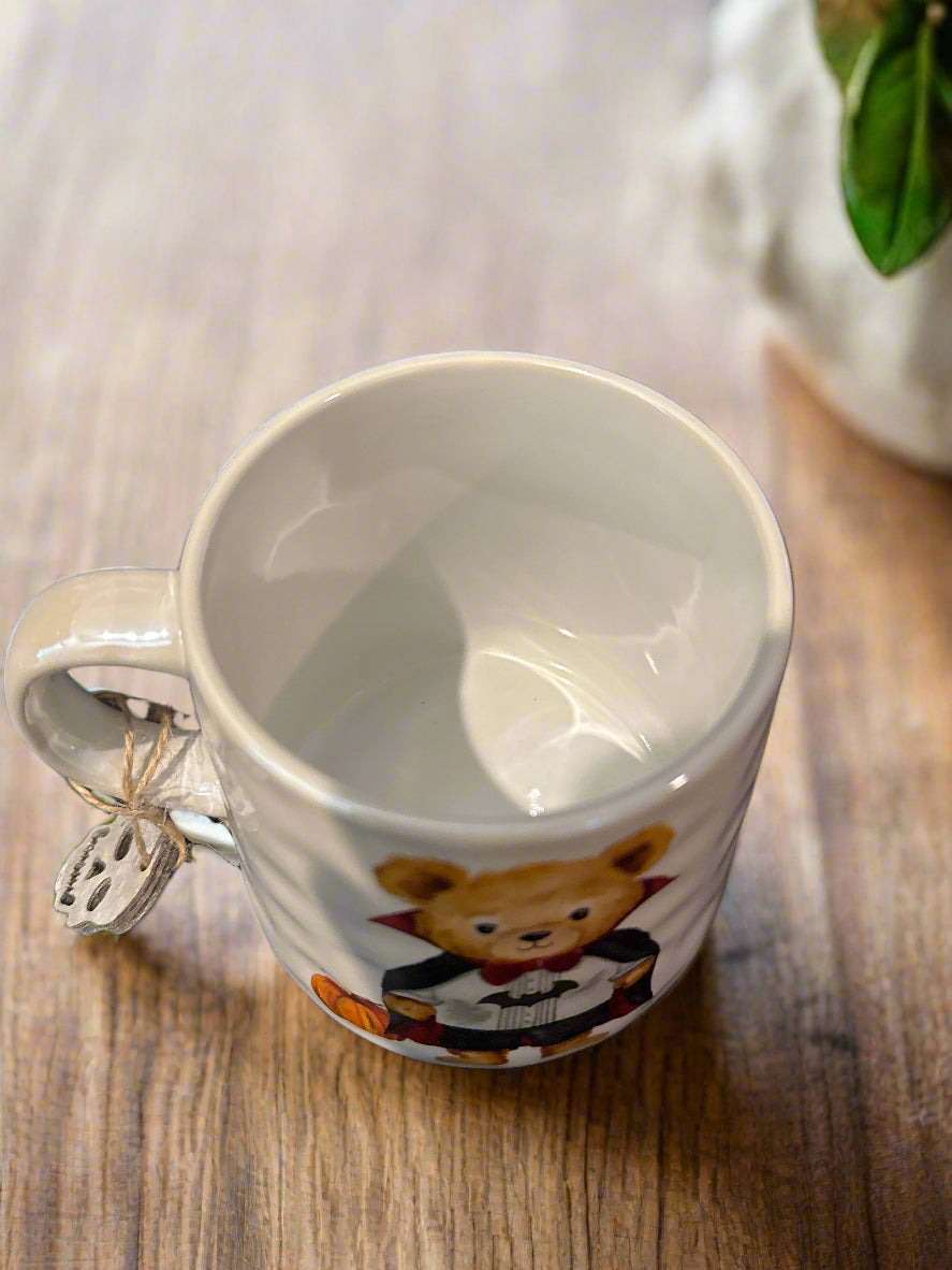 Prima Design White Glossy Bear Halloween Costume Dracula 4.25" Tall New