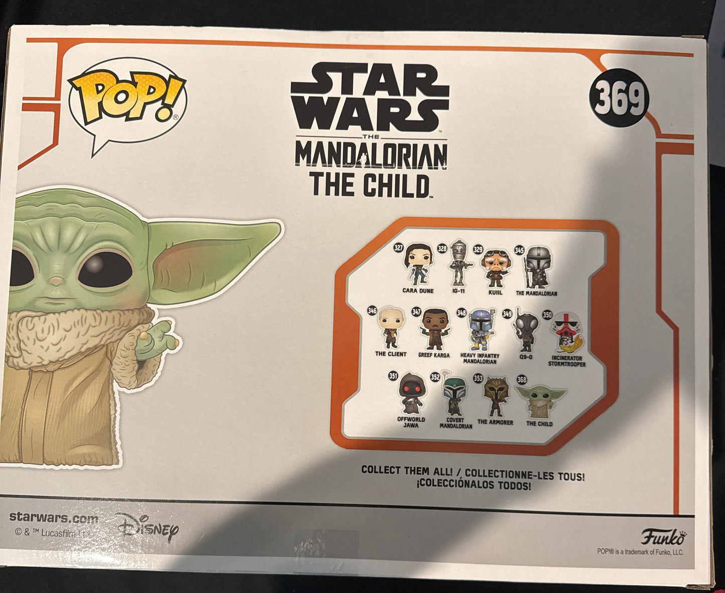 Funko Pop! The Child 10" Star Wars The Mandalorian Vinyl Bobble Head #369 Large New in Box