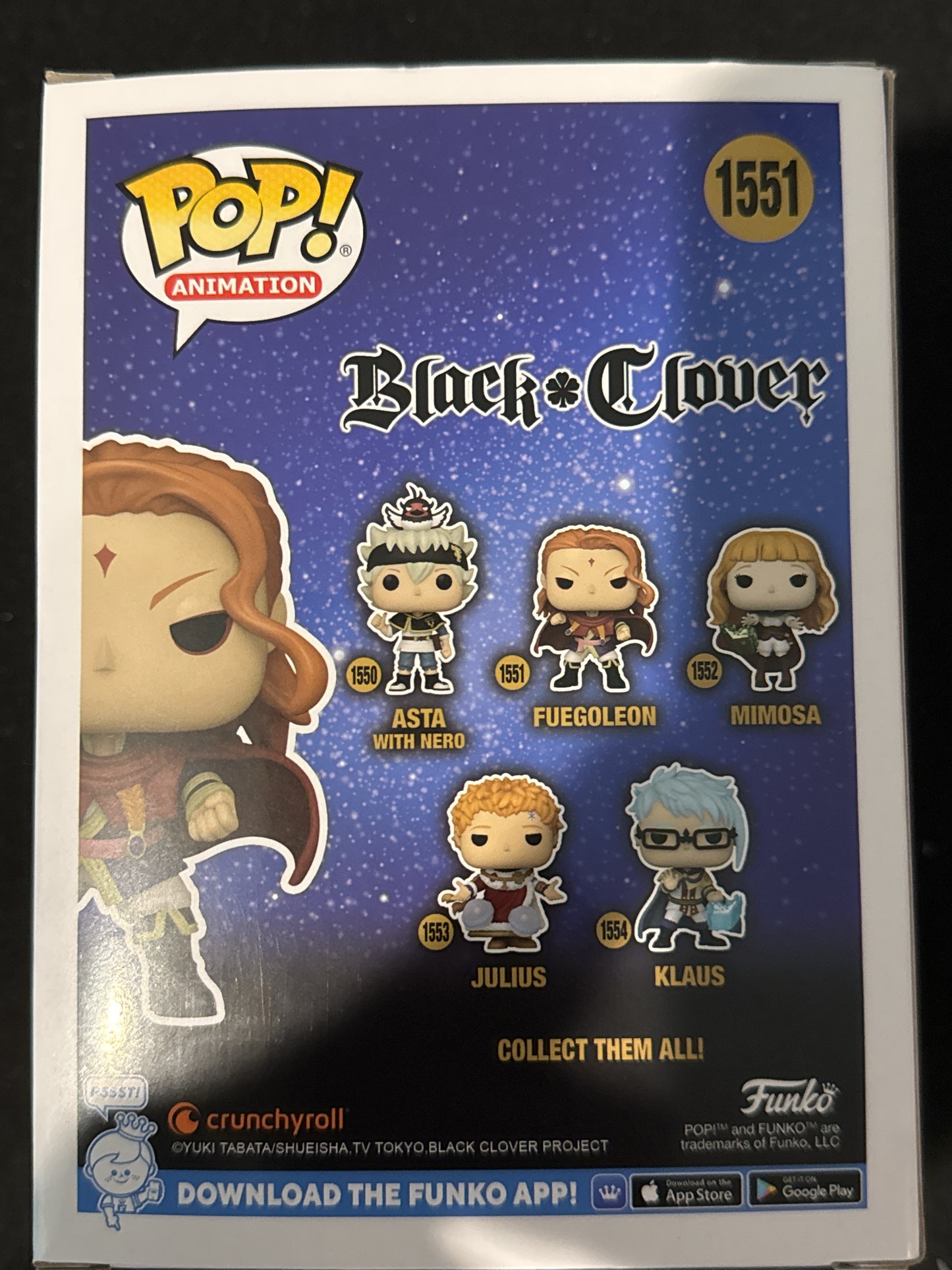 Funko Pop! Black Clover #1551 Fuegoleon Vinyl Figure New in Box