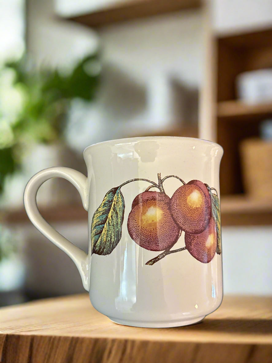 Tableware Pier 1 Apples Blue Rim Coffee Cup Mug - 4" Tall