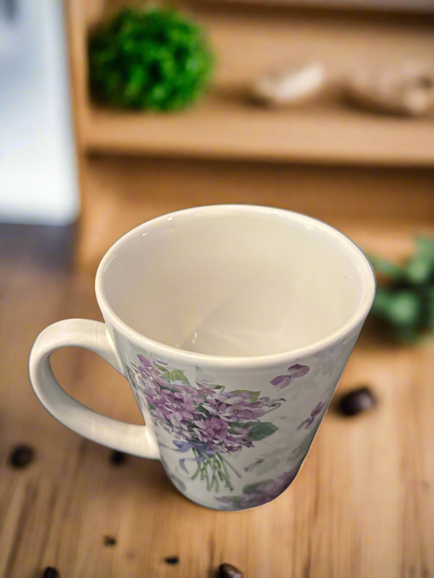 Vintage Lady Jayne Ltd. Violets Coffee Cup Mug 4" Tall