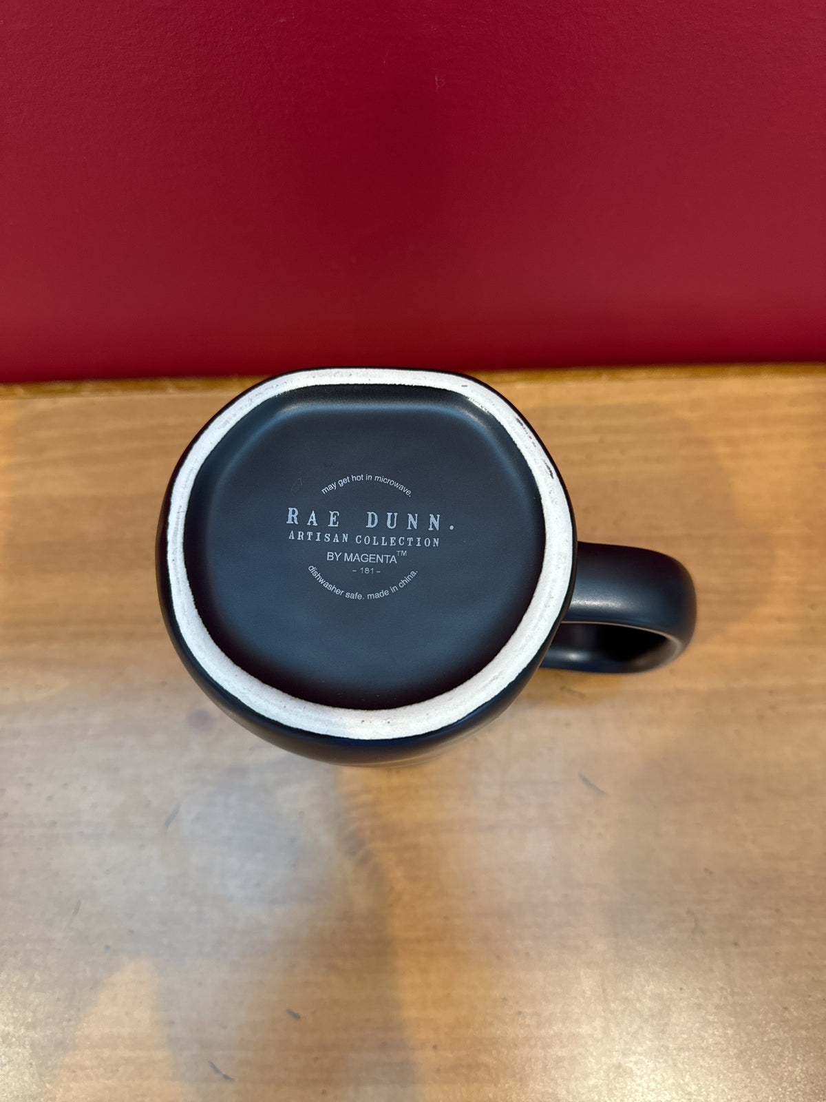 Rae Dunn “GOOD MORNING” Black Coffee Mug by Magenta New 4 5/8" Tall