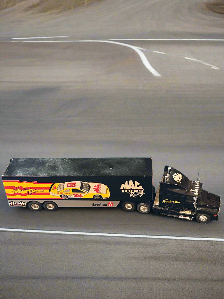 Ernie Irvin Mac Tools Racing NASCAR Metal Truck and Trailer #82