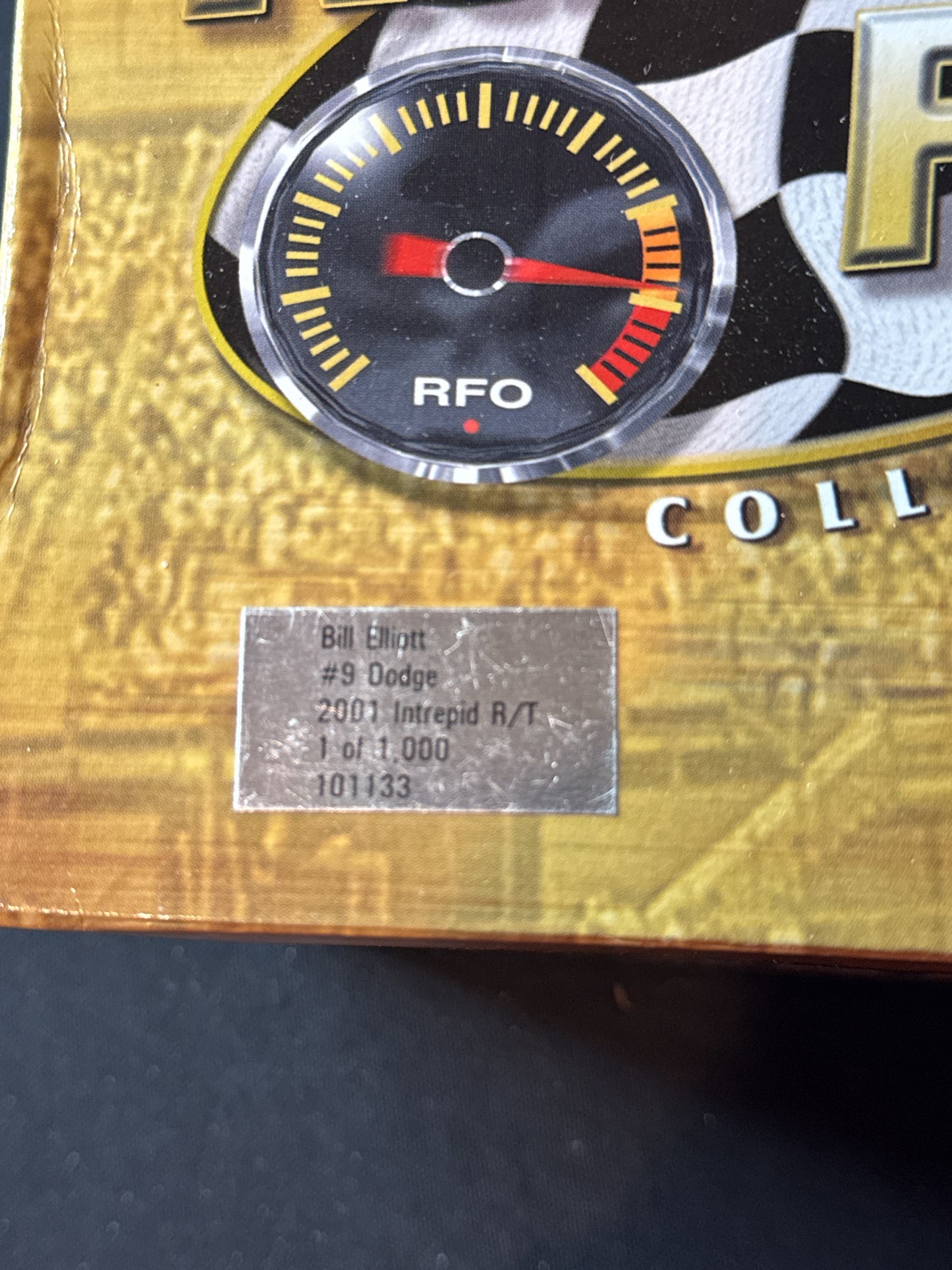 Race Fans Collectibles 1:24 Bill Elliott #9 2001 Dodge Intrepid NASCAR 24K Gold Stock Car New in Box