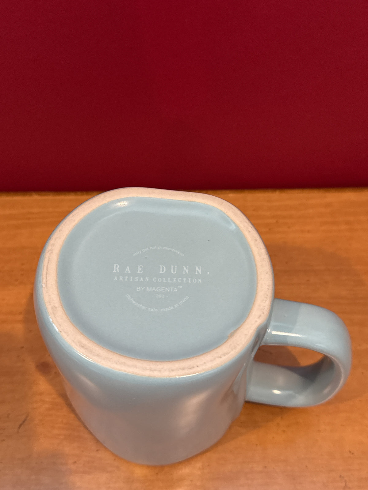 Rae Dunn “MOM FUEL” Blue-Gray Coffee Mug by Magenta New 4 7/8" Tall