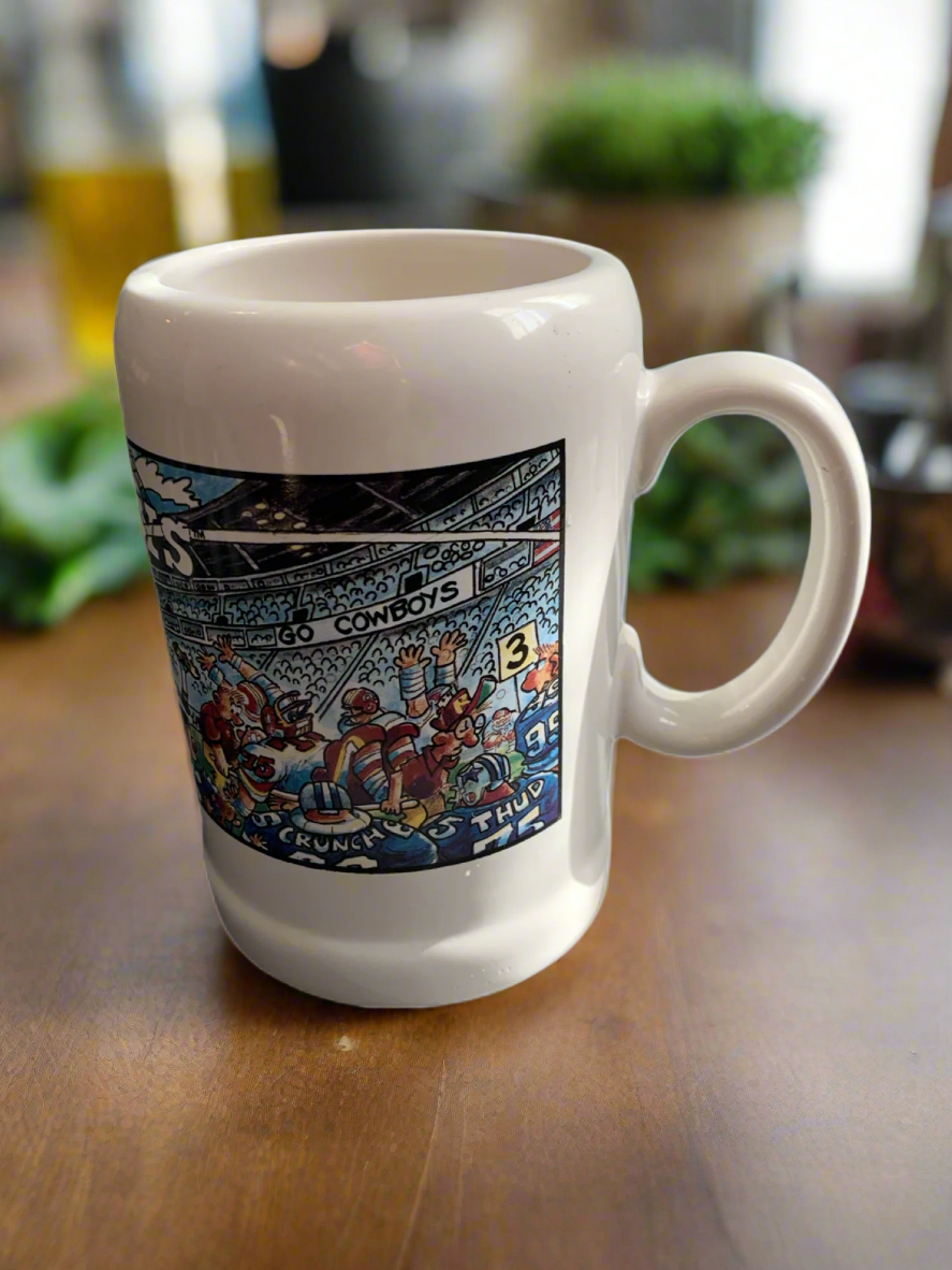 24 oz Stein NFL Dallas Cowboys Football Beer Mug Vintage