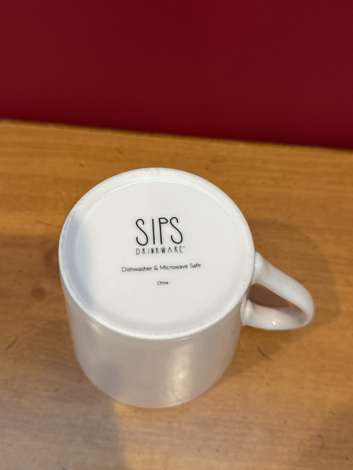 SIPS Drinkware “I’m Not Done Yet – God” White Coffee Mug New 3 5/8" Tall