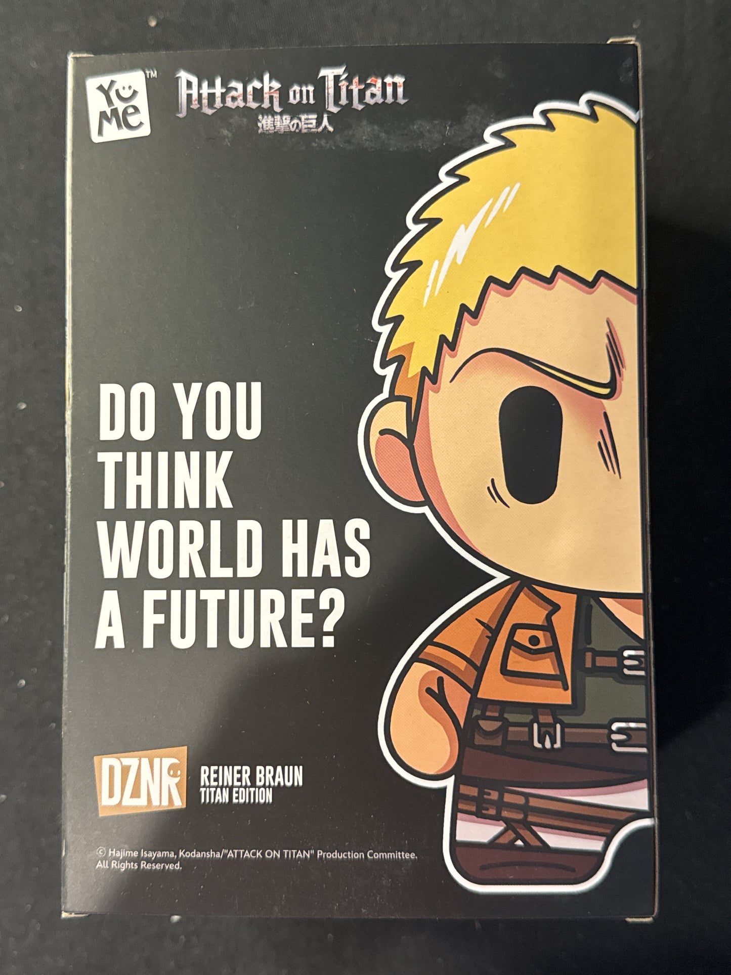 YuMe Attack On Titan 7" DZNR Collectible Plush Reiner Braun Titan Edition #30 New in Box