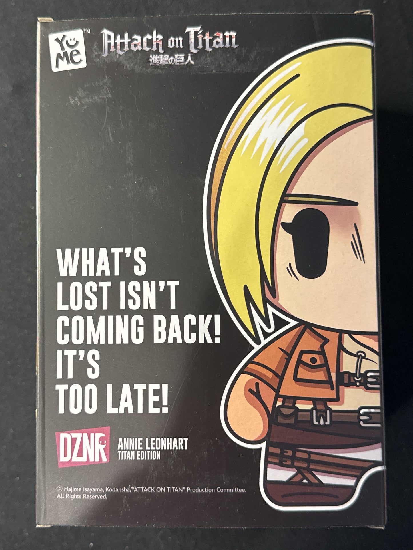 YuMe Attack On Titan 7" DZNR Collectible Plush Annie Leonhart Titan Edition #31 New in Box