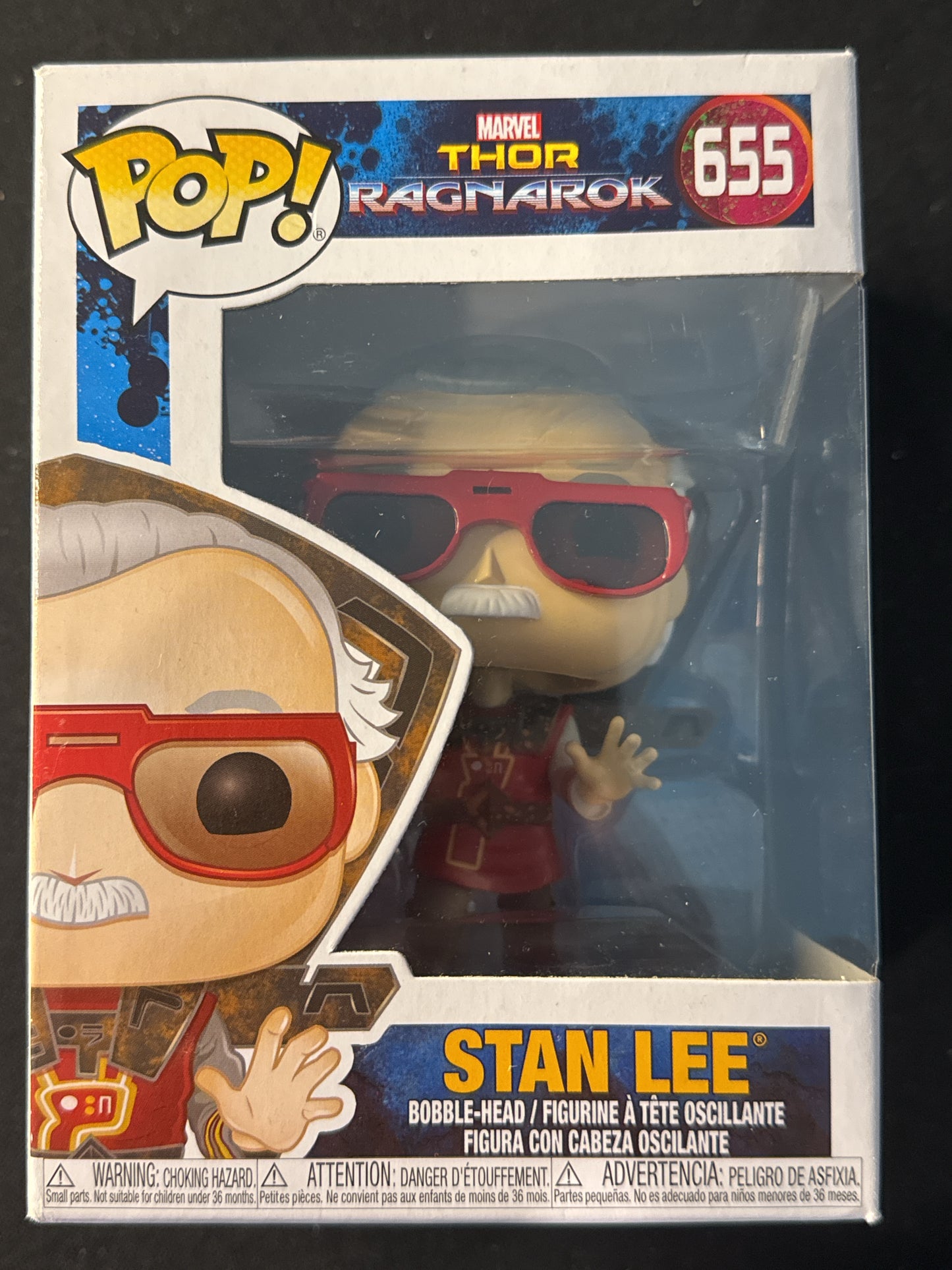 Funko Pop! Marvel Thor Ragnarok #655 Stan Lee Bobble Head New in Box