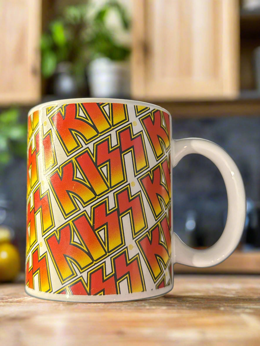 Kiss Coffee Mug Cup Collectible Rare Vintage Licensed New 2008 New in Box