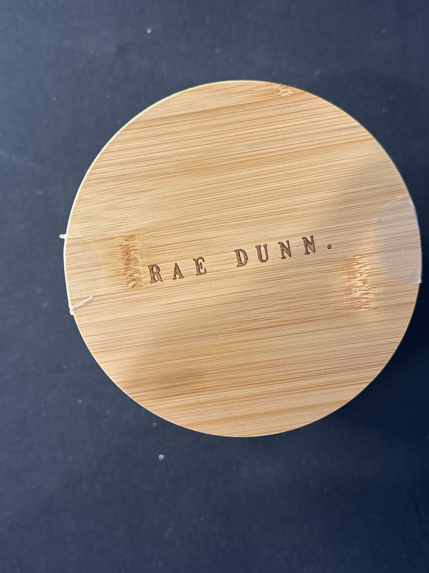 Rae Dunn Paws Off For Dog & Cat Treats & Food Pink Aluminum With Wooden Lid 7" x 5.25"