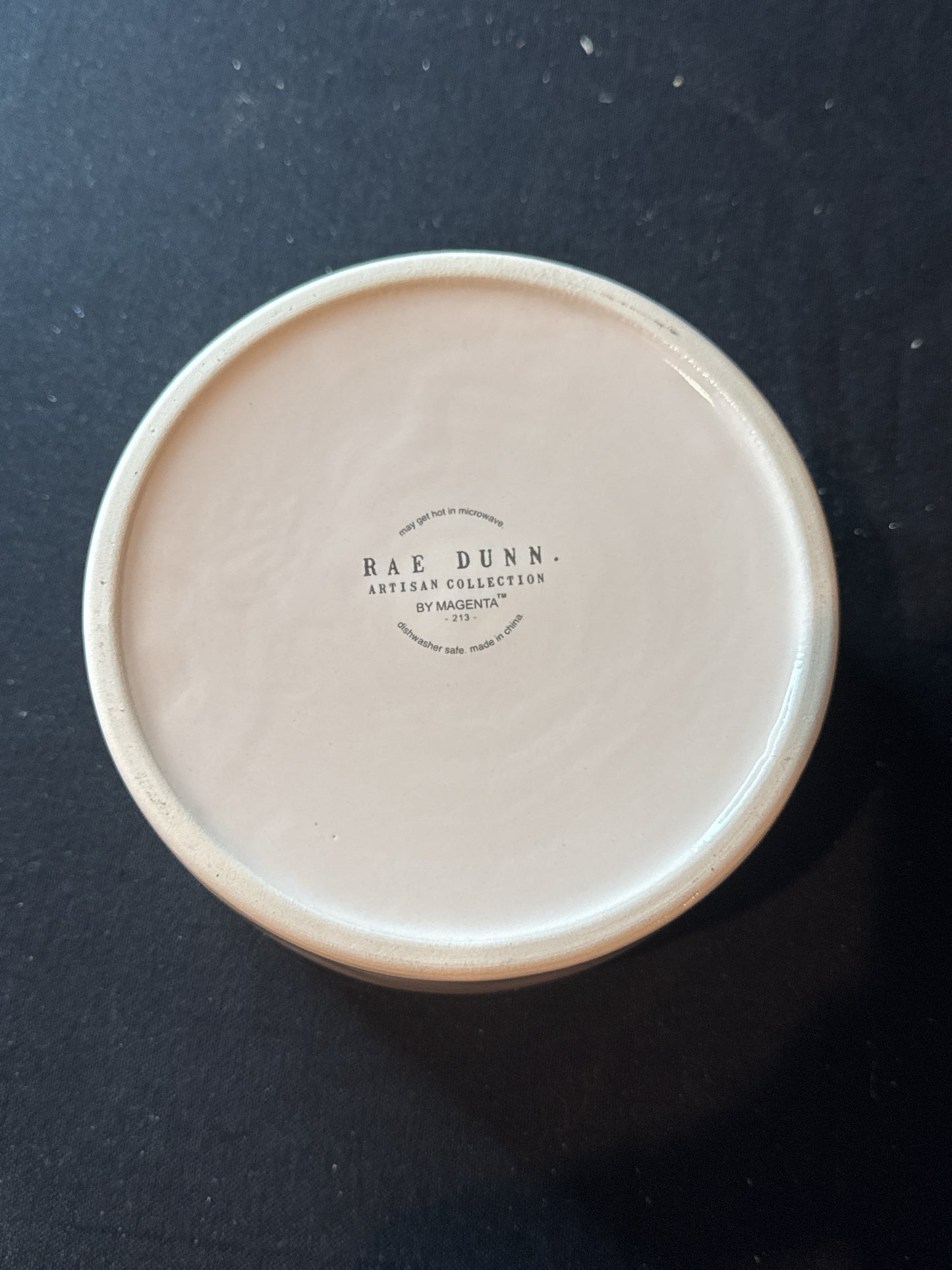 Rae Dunn Ceramic White Dog Bowl 6" Across GULP New