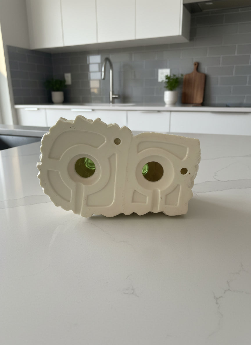 Porcelain Christmas Lighthouse White with Gold Accent Paint Excellent Condition 11" Tall