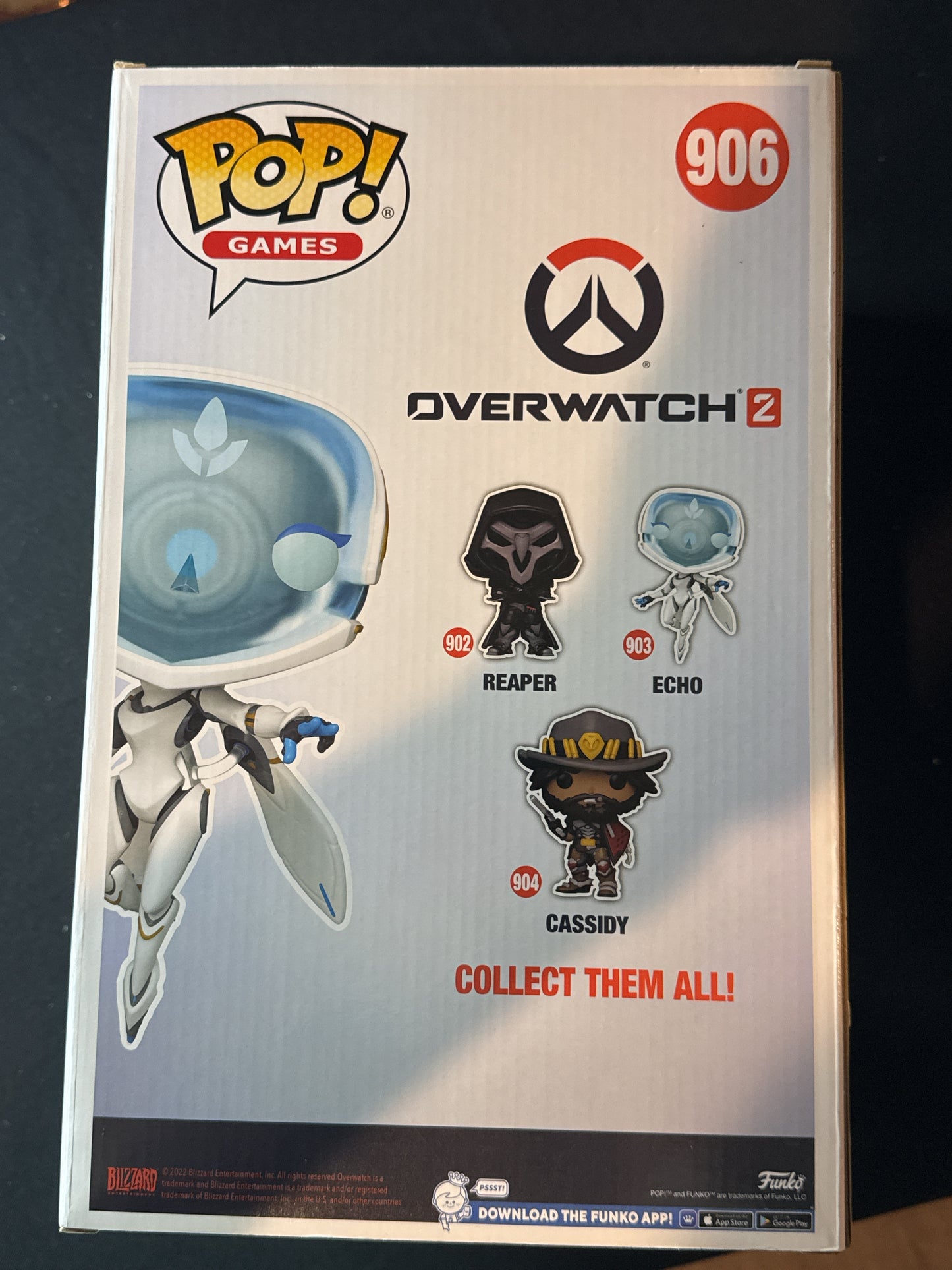 Funko Pop! Games Overwatch 2 #906 Echo Vinyl Figure Large Glows in Dark New in Box