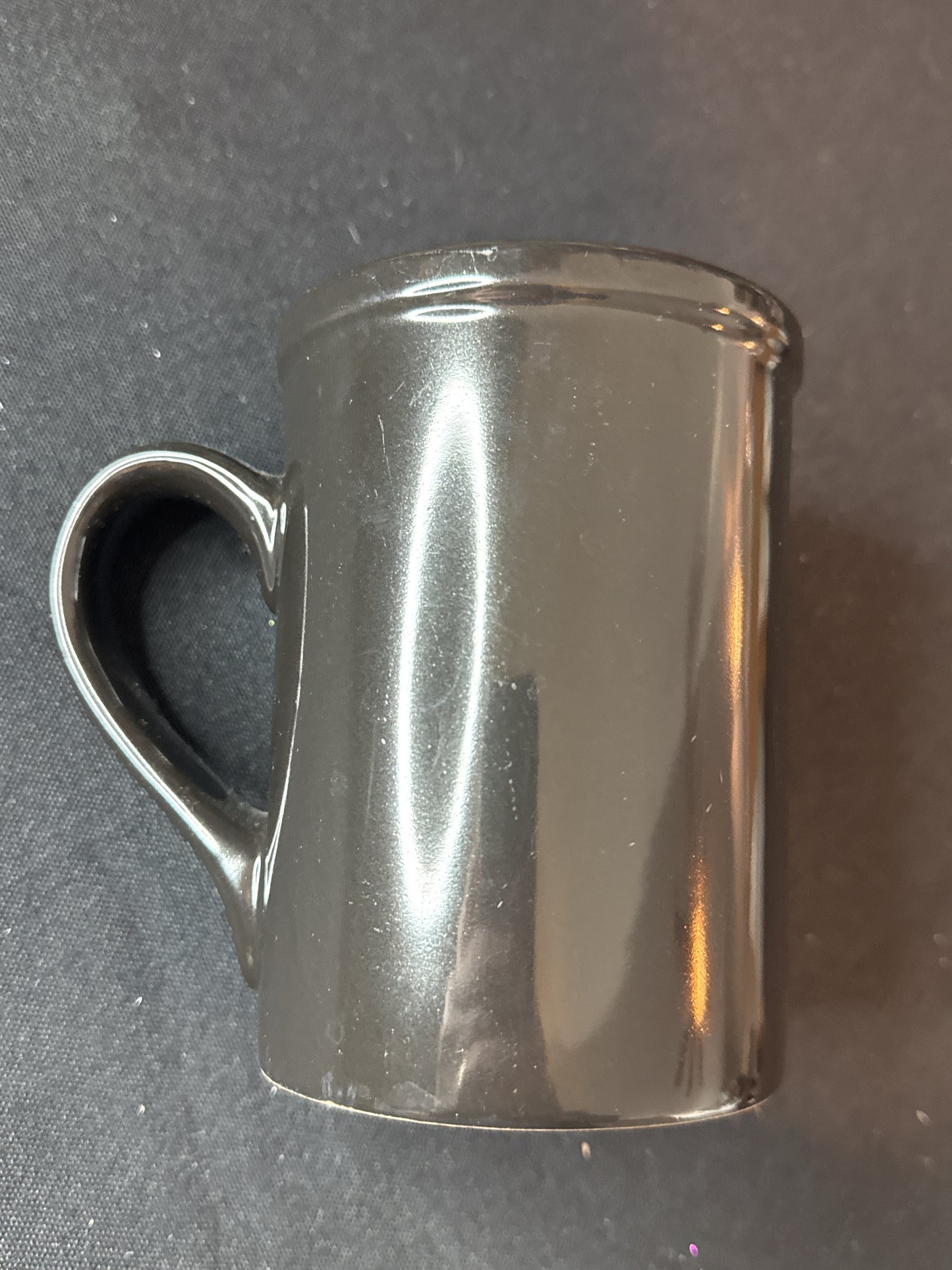 Solid Black by Royal Norfolk Coffee Mug Cup 4.75" Tall and 3.5" Wide