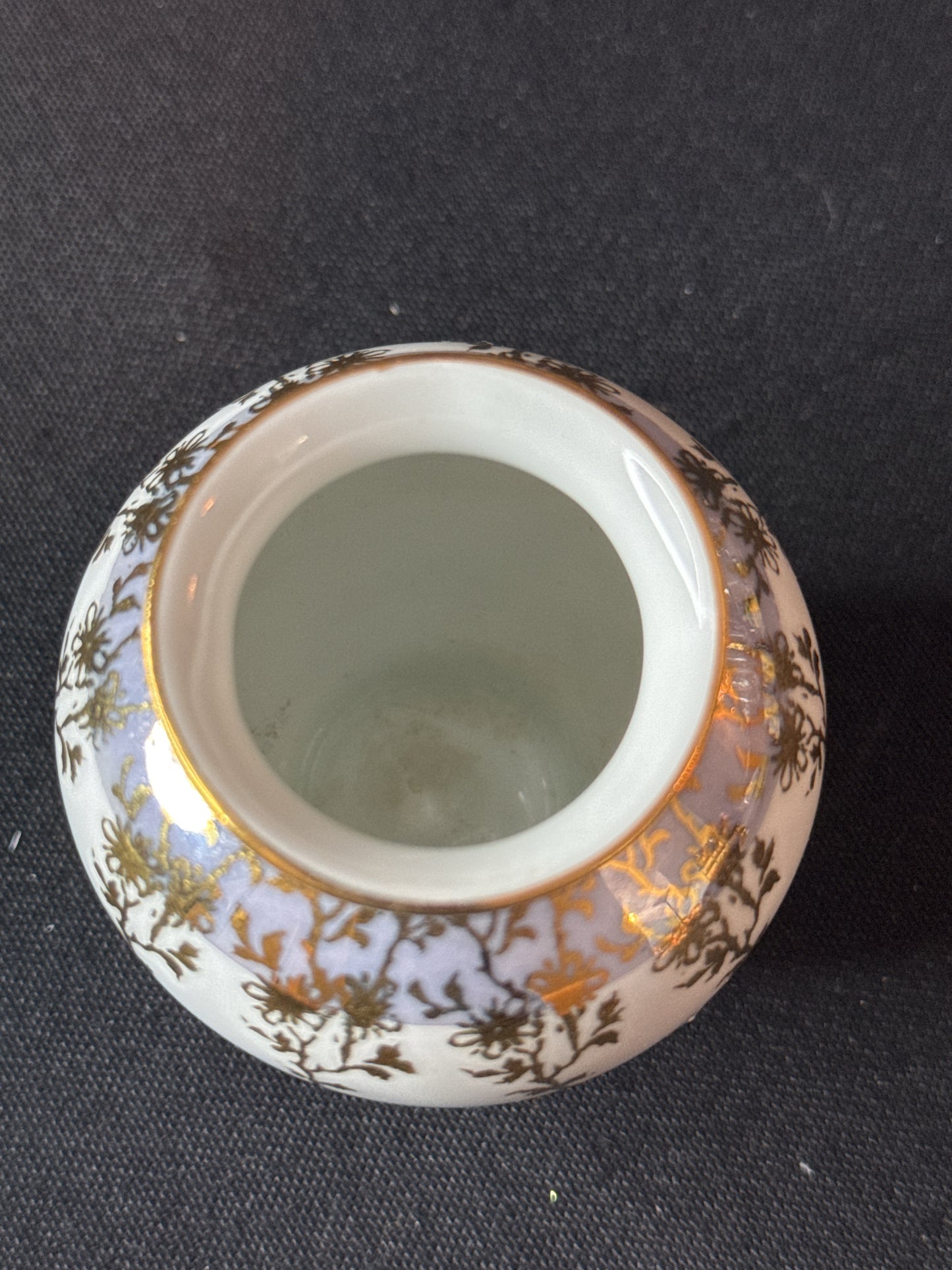 Vintage Neushwanstein Castle Souvenir Ceramic 2.75" Tall Vase Gold Trim Bavaria