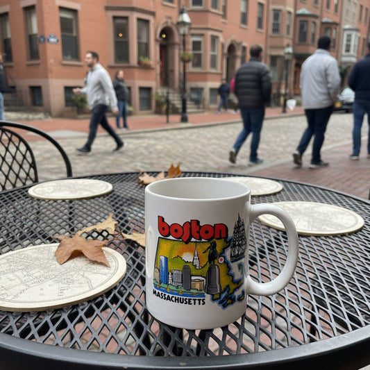 Vintage Boston Massachusetts Coffee Cup Mug 4" Tall