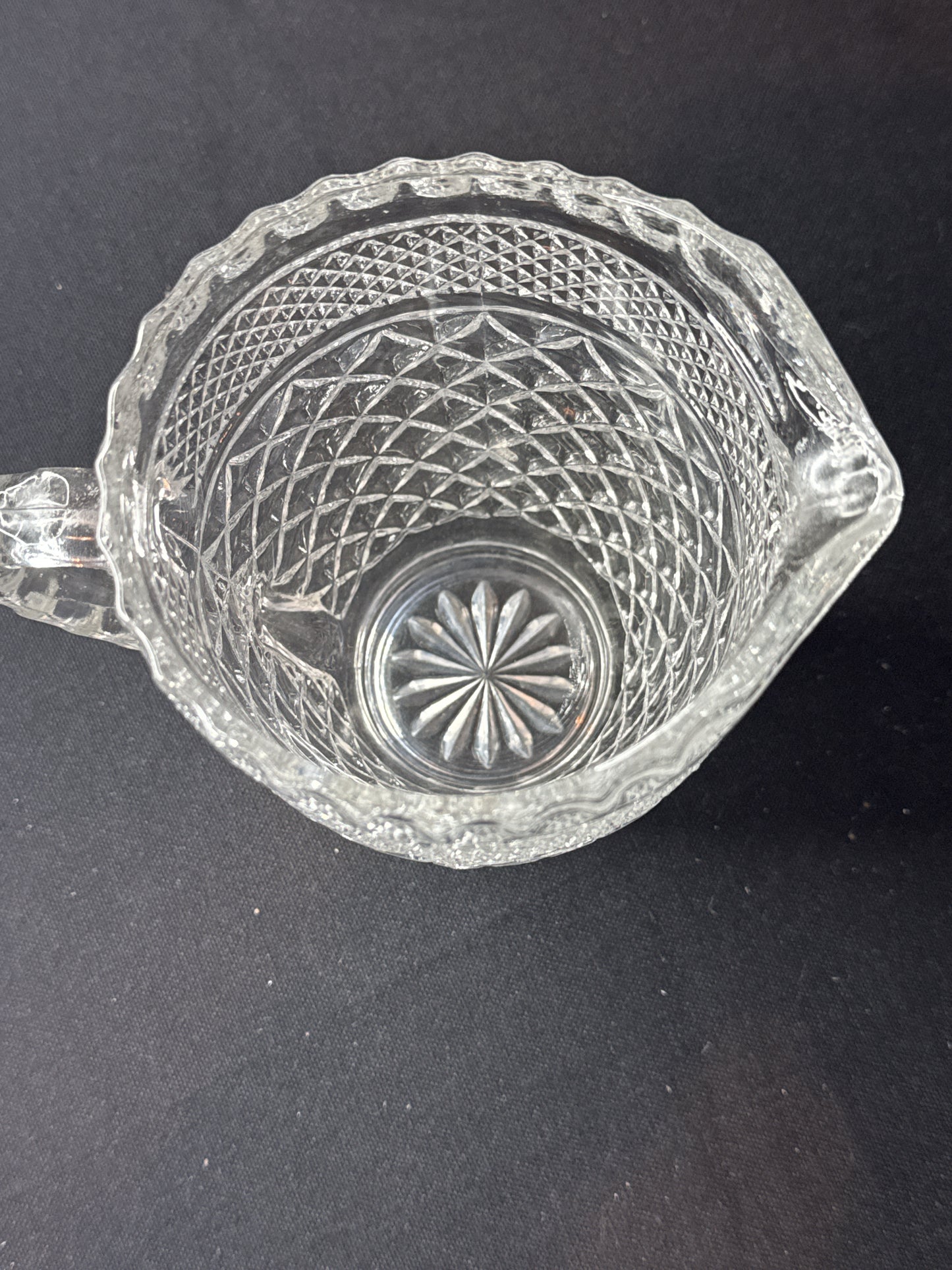 Anchor Hocking Wexford Pint Pitcher 5.25" Tall x 4" Wide
