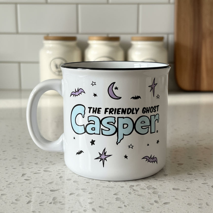 Casper The Friendly Ghost Coffee Cup Mug 20oz Silver Buffalo 4 1/8" Tall New