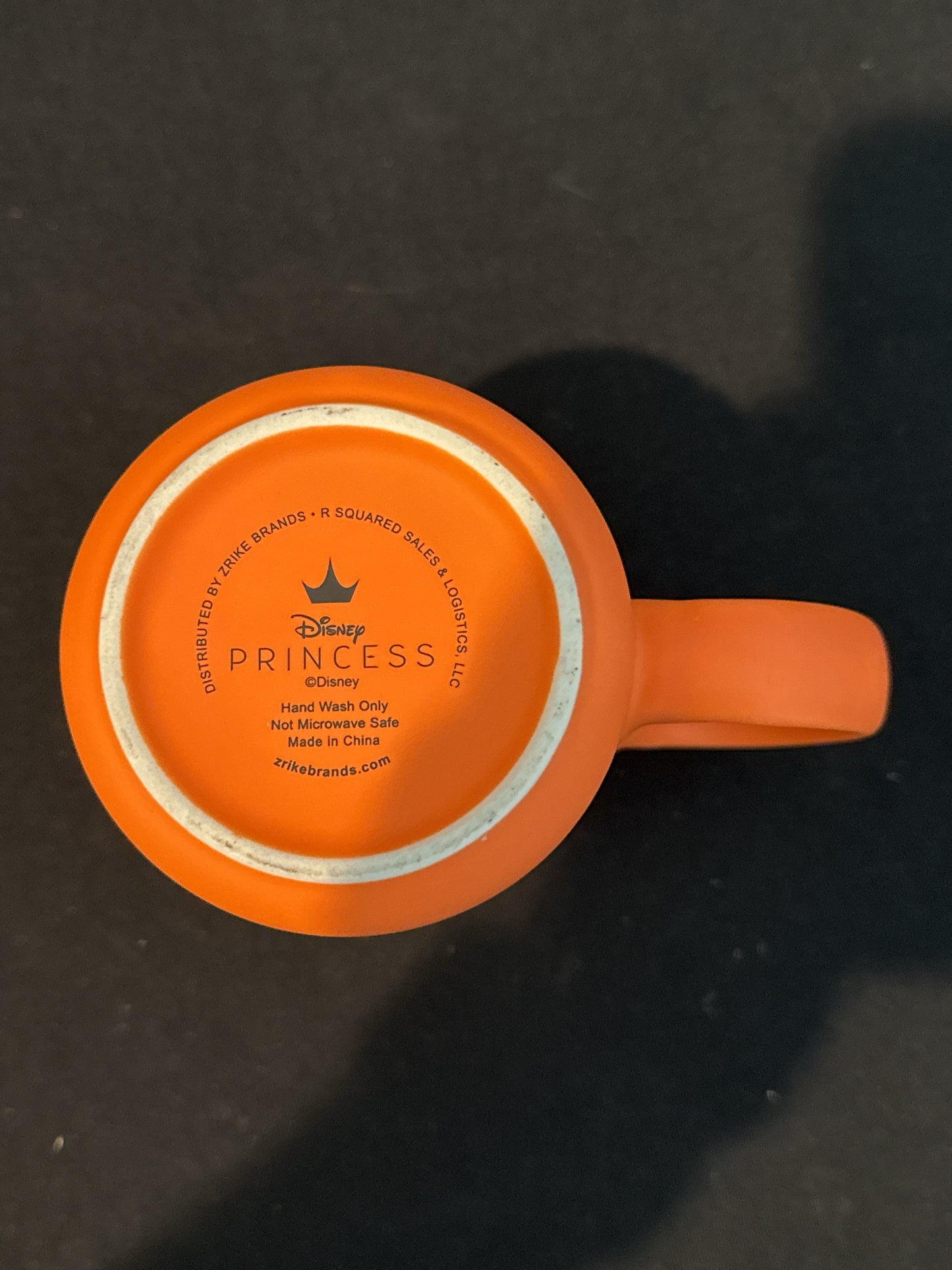 Disney Halloween Princess Soft Touch Coffee Cup Mug Orange Ariel Snow White New 4.75" Tall