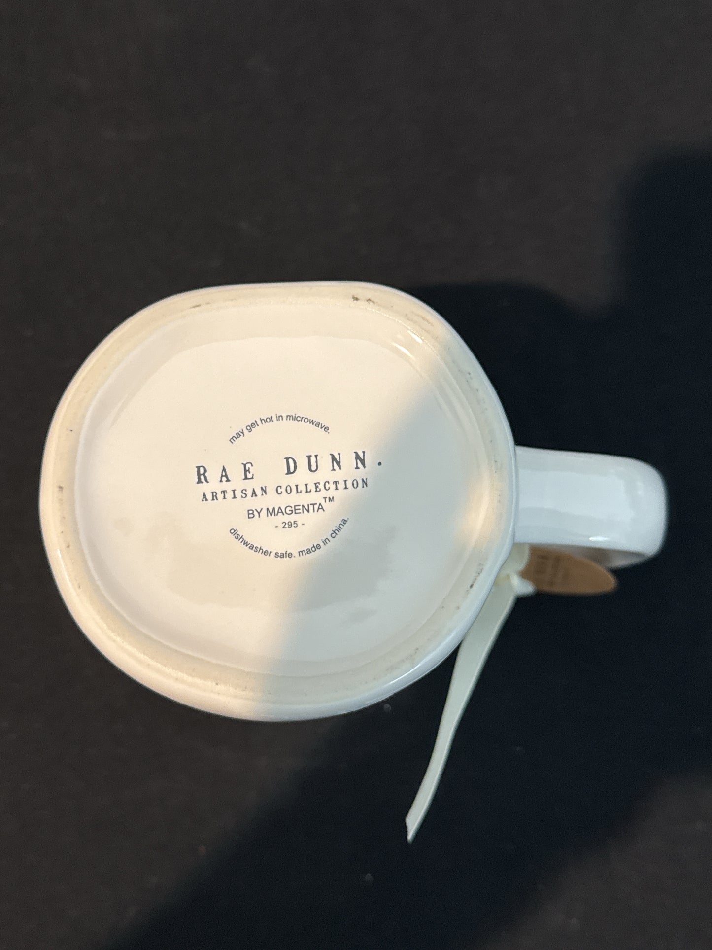 Rae Dunn Let's Stay Home Tall Coffee Mug Cup New with Tags 5" Tall