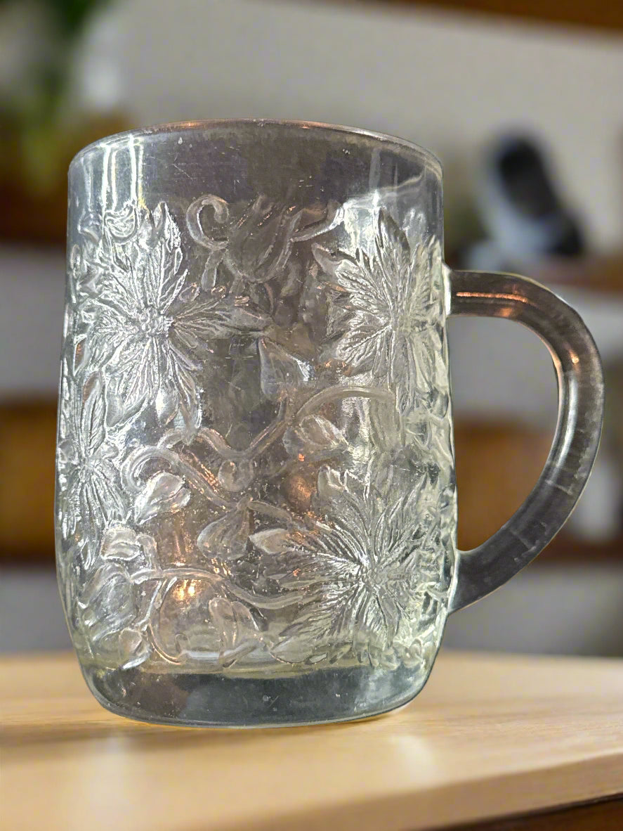 Fantasia Coffee Mug Cup 4" Tall by Princess House Crystal 2 7/8" Wide at Rim