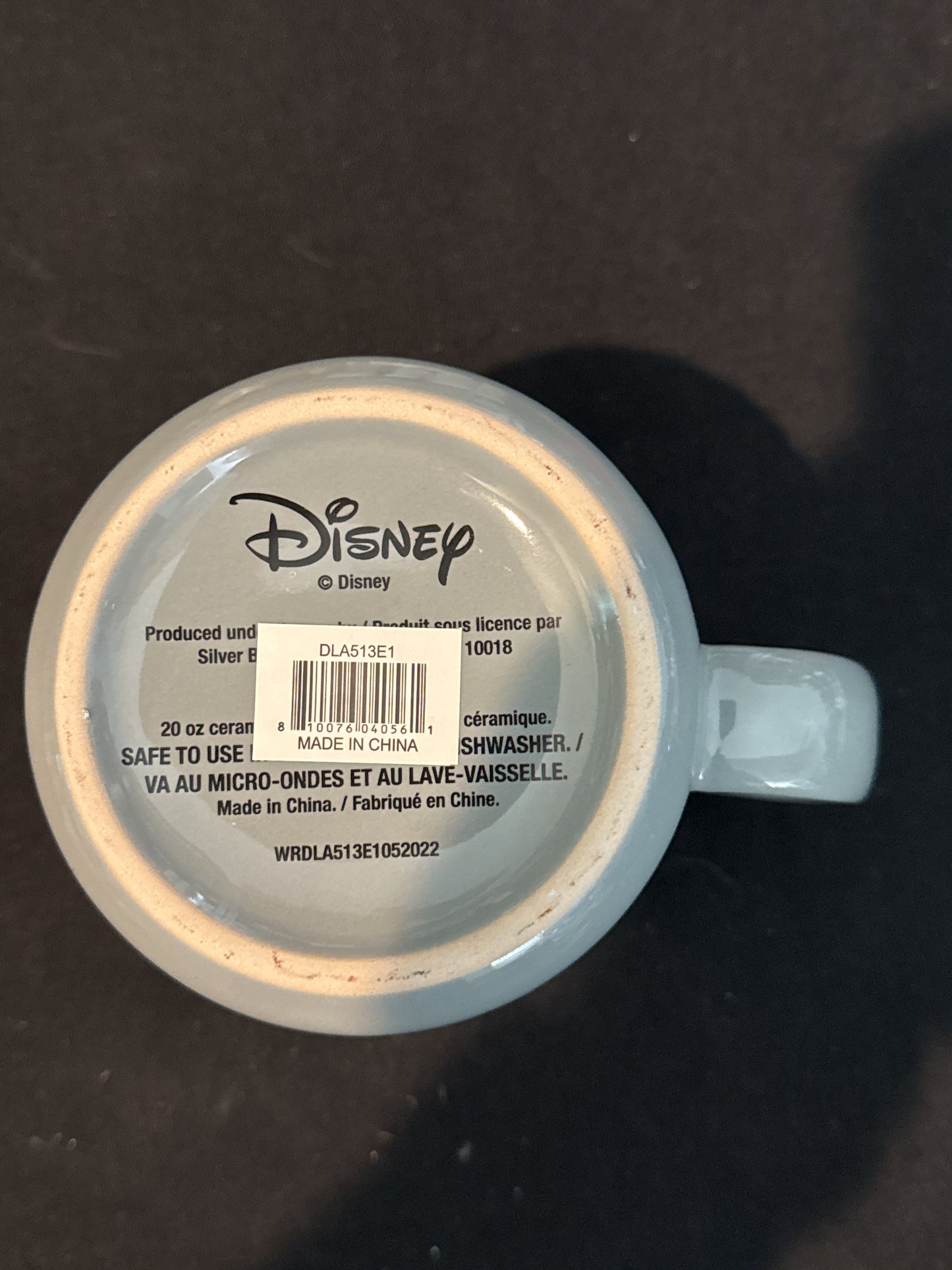 Disney Haunted Mansion Foolish Mortal Gray Large Coffee Cup Mug New 4" Tall